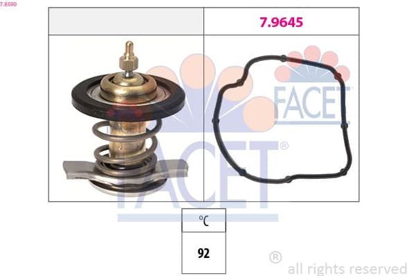 Thermostat, coolant Made in Italy - OE Equivalent 7.8590