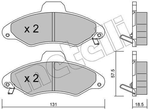 Brake Pad Set, disc brake 22-0071-1