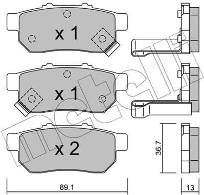 Brake Pad Set, disc brake 22-0176-1