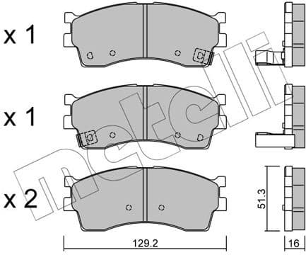 Brake Pad Set, disc brake 22-0512-0