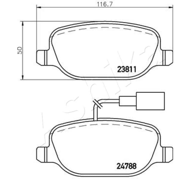 Brake Pad Set, disc brake 51-00-0206