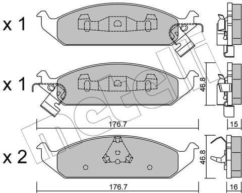 Brake Pad Set, disc brake 22-0355-0