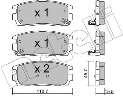 Brake Pad Set, disc brake 22-0779-0
