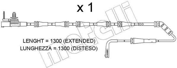 Warning Contact, brake pad wear SU.400
