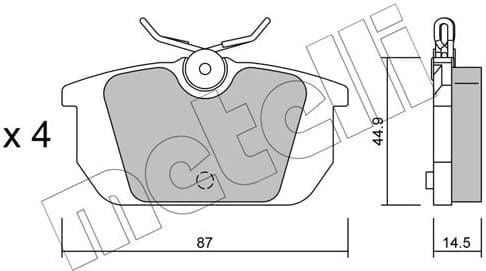 Brake Pad Set, disc brake 22-0064-0