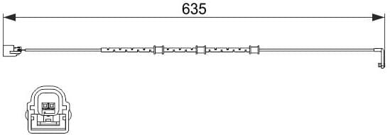 Warning Contact, brake pad wear 1 987 474 515 - image 6