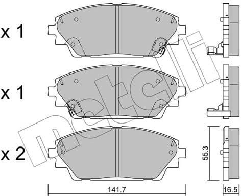 Brake Pad Set, disc brake 22-0992-0