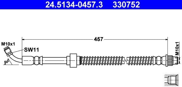 Brake Hose 24.5134-0457.3