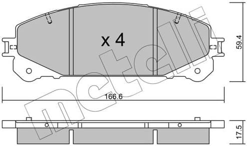Brake Pad Set, disc brake 22-0938-0