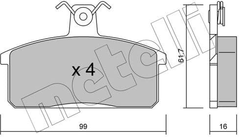 Brake Pad Set, disc brake 22-0026-0