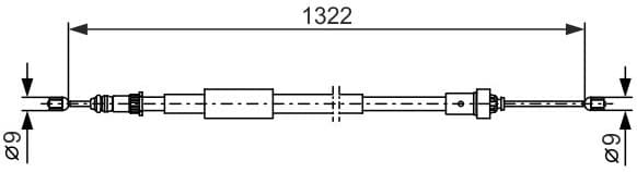 Cable Pull, parking brake 1 987 482 385 - image 2