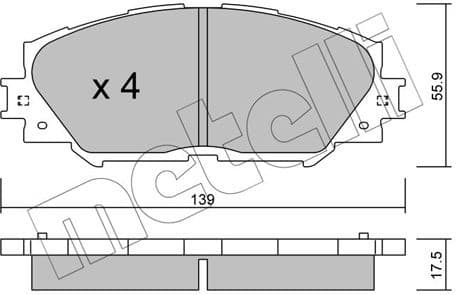 Brake Pad Set, disc brake 22-0747-0