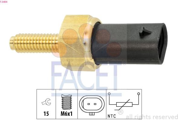 Sensor, coolant temperature Made in Italy - OE Equivalent 7.3404