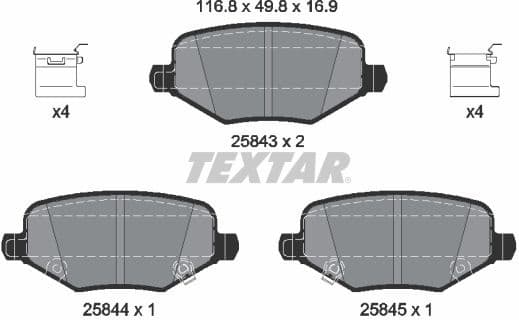 Brake Pad Set, disc brake 2584301