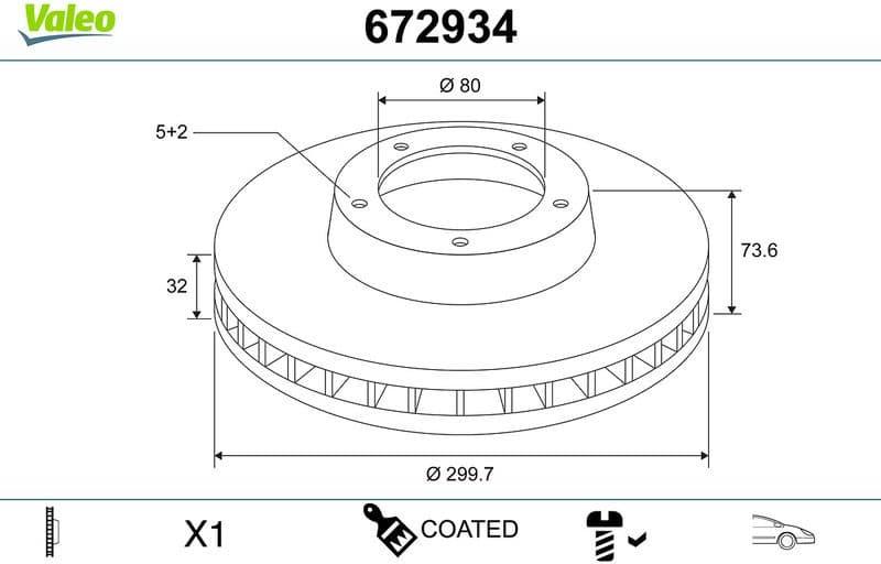 Brake Disc COATED 672934