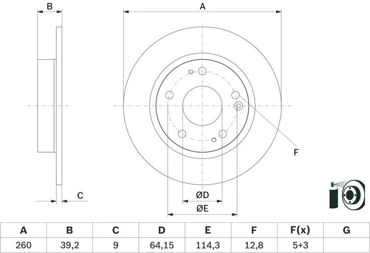 Brake Disc 0 986 479 G17 - image 2