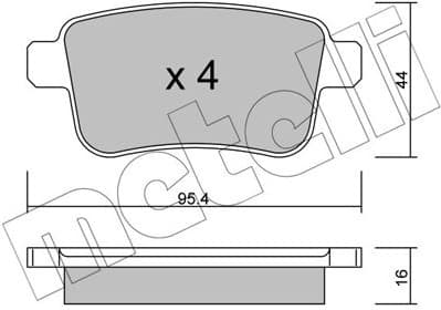 Brake Pad Set, disc brake 22-0814-0
