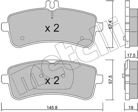 Brake Pad Set, disc brake 22-1200-0