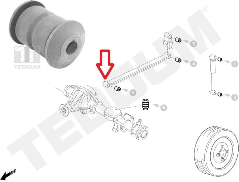 Bushing leaf spring TED13576