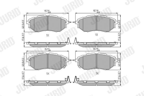 Brake Pad Set, disc brake 572638J