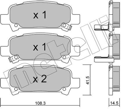 Brake Pad Set, disc brake 22-0414-0
