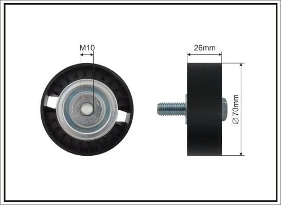 Deflection/Guide Pulley, V-ribbed belt 01-38 SC