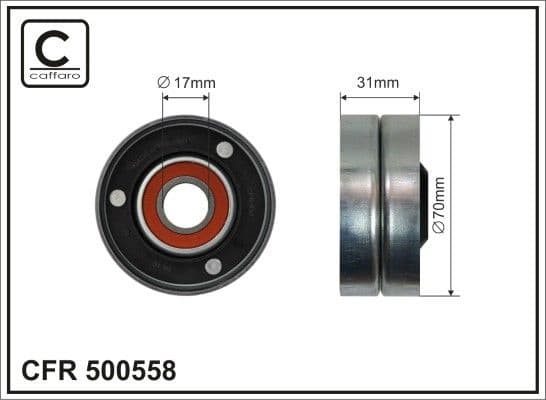 Tensioner Pulley, V-ribbed belt 500558