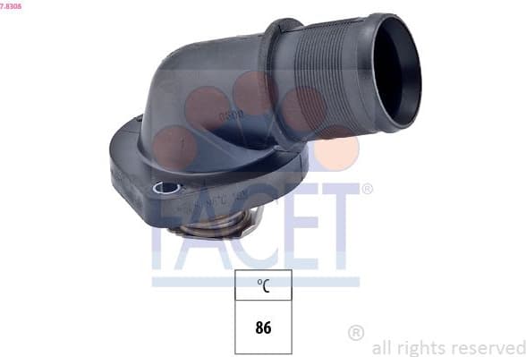 Thermostat, coolant Made in Italy - OE Equivalent 7.8308