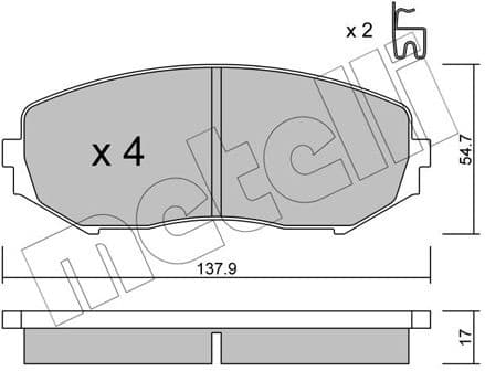 Brake Pad Set, disc brake 22-0766-0