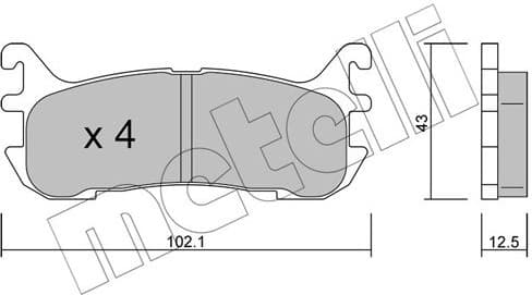 Brake Pad Set, disc brake 22-0393-0