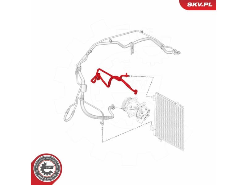 High/Low-pressure Line, air conditioning 43SKV597 - image 4