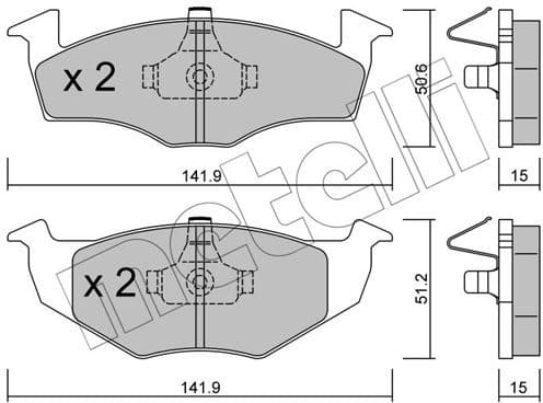 Brake Pad Set, disc brake 22-0206-2