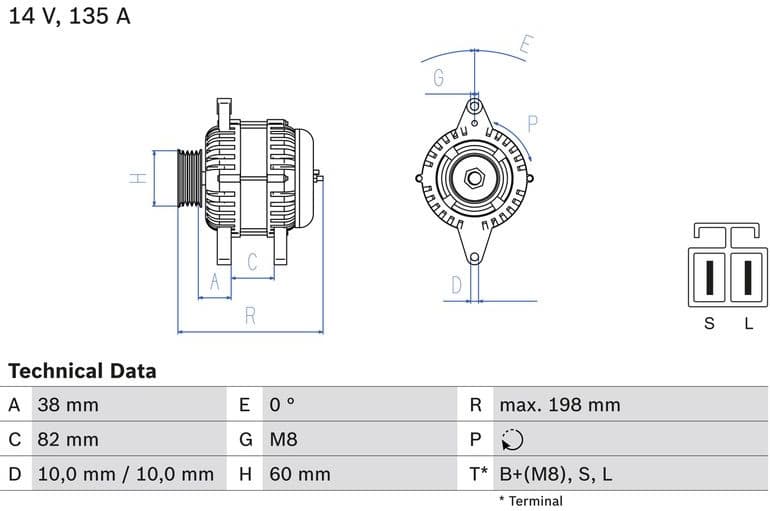 Alternator 0986082190 - image 3