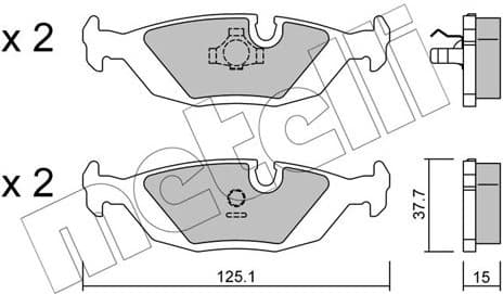 Brake Pad Set, disc brake 22-0070-0