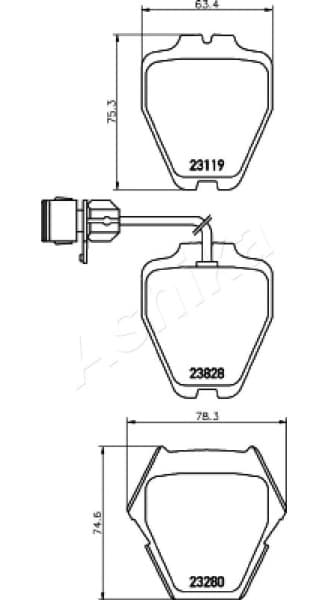 Brake Pad Set, disc brake 50-00-0928