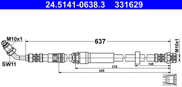 Brake Hose 24.5141-0638.3