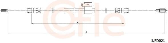 Cable Pull, parking brake 92.1.FD021