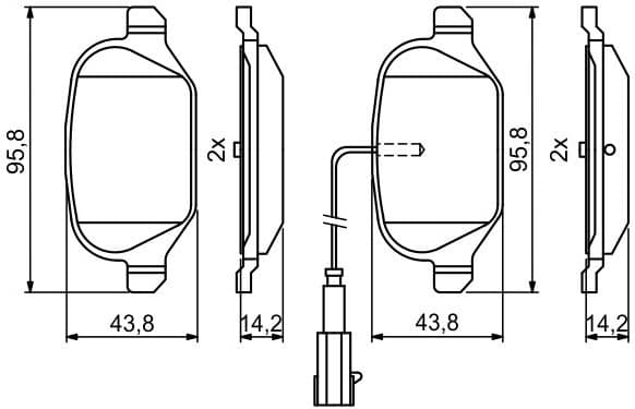 Brake Pad Set, disc brake 0986494779 - image 8