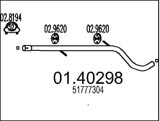 Exhaust Pipe 01.40298