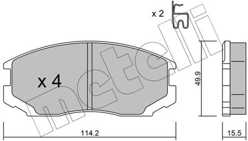 Brake Pad Set, disc brake 22-0221-1