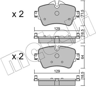 Brake Pad Set, disc brake 22-1013-0