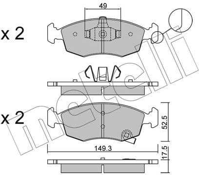 Brake Pad Set, disc brake 22-0274-5