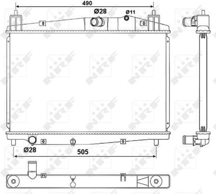 Radiator, engine cooling 53059