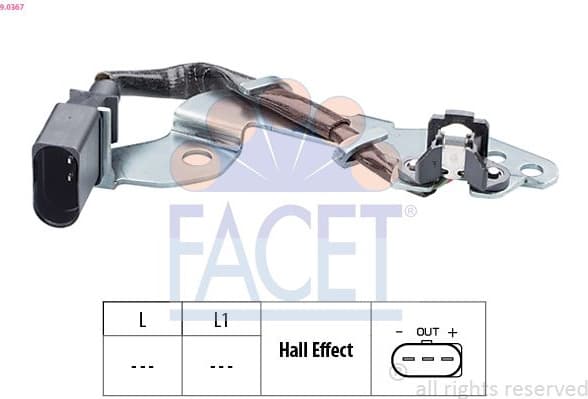 Sensor, camshaft position Made in Italy - OE Equivalent 9.0367