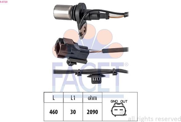 Sensor, crankshaft pulse Made in Italy - OE Equivalent 9.0720