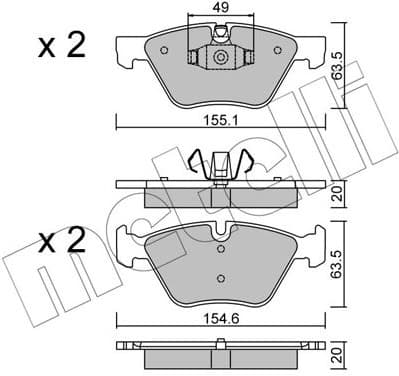 Brake Pad Set, disc brake 22-0557-5
