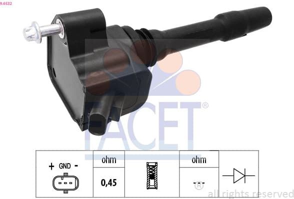 Ignition Coil OE Equivalent 9.6532