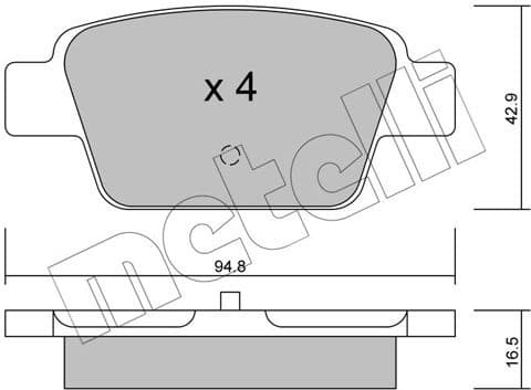 Brake Pad Set, disc brake 22-0323-0