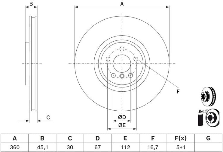 Brake Disc 0 986 479 J07