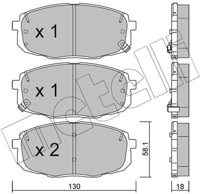 Brake Pad Set, disc brake 22-0513-1